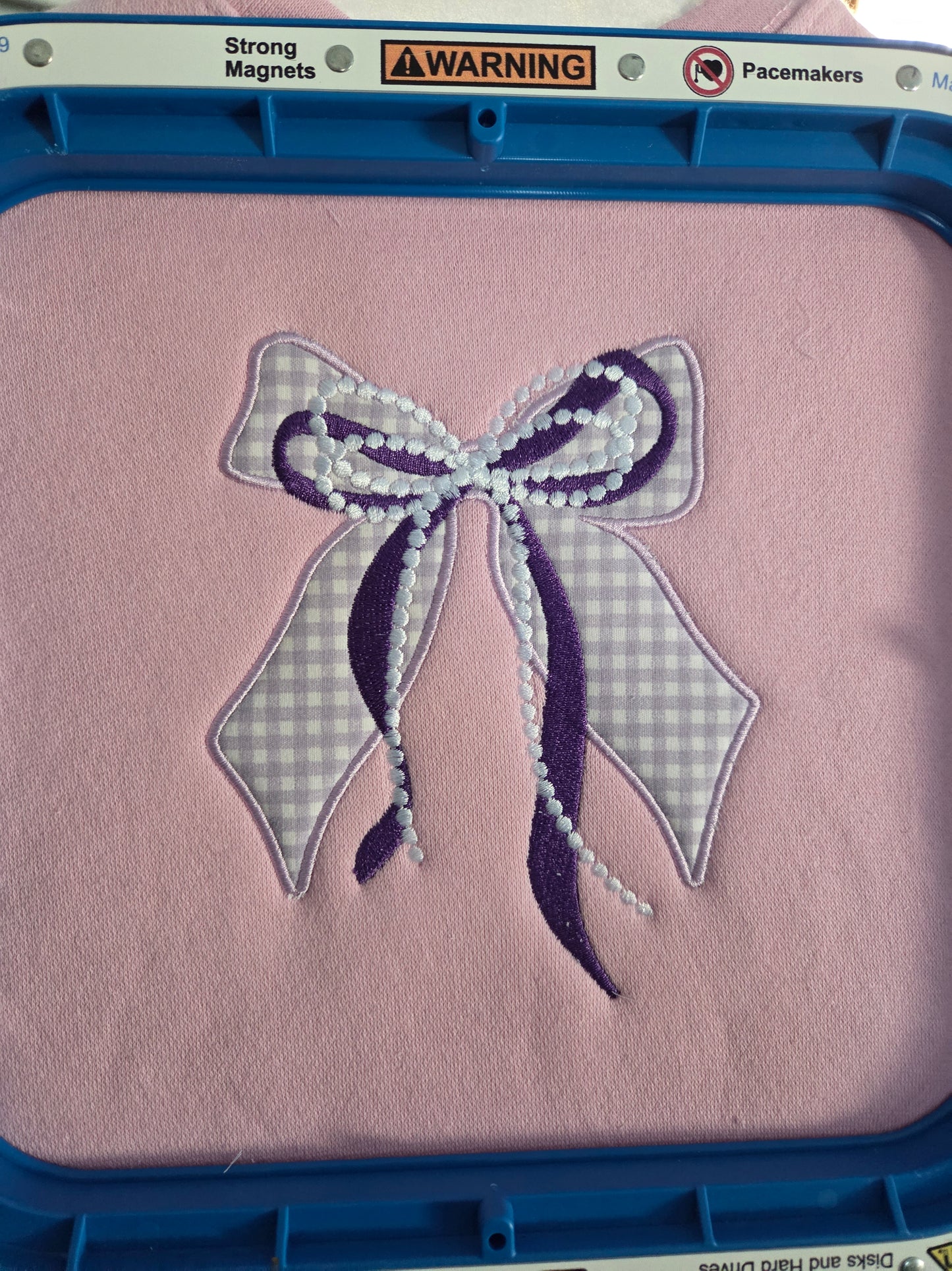 DIGITAL FILE Triple Cheer Bow Coquette Embroidery File  -  Machine Embroidery - Digital Download