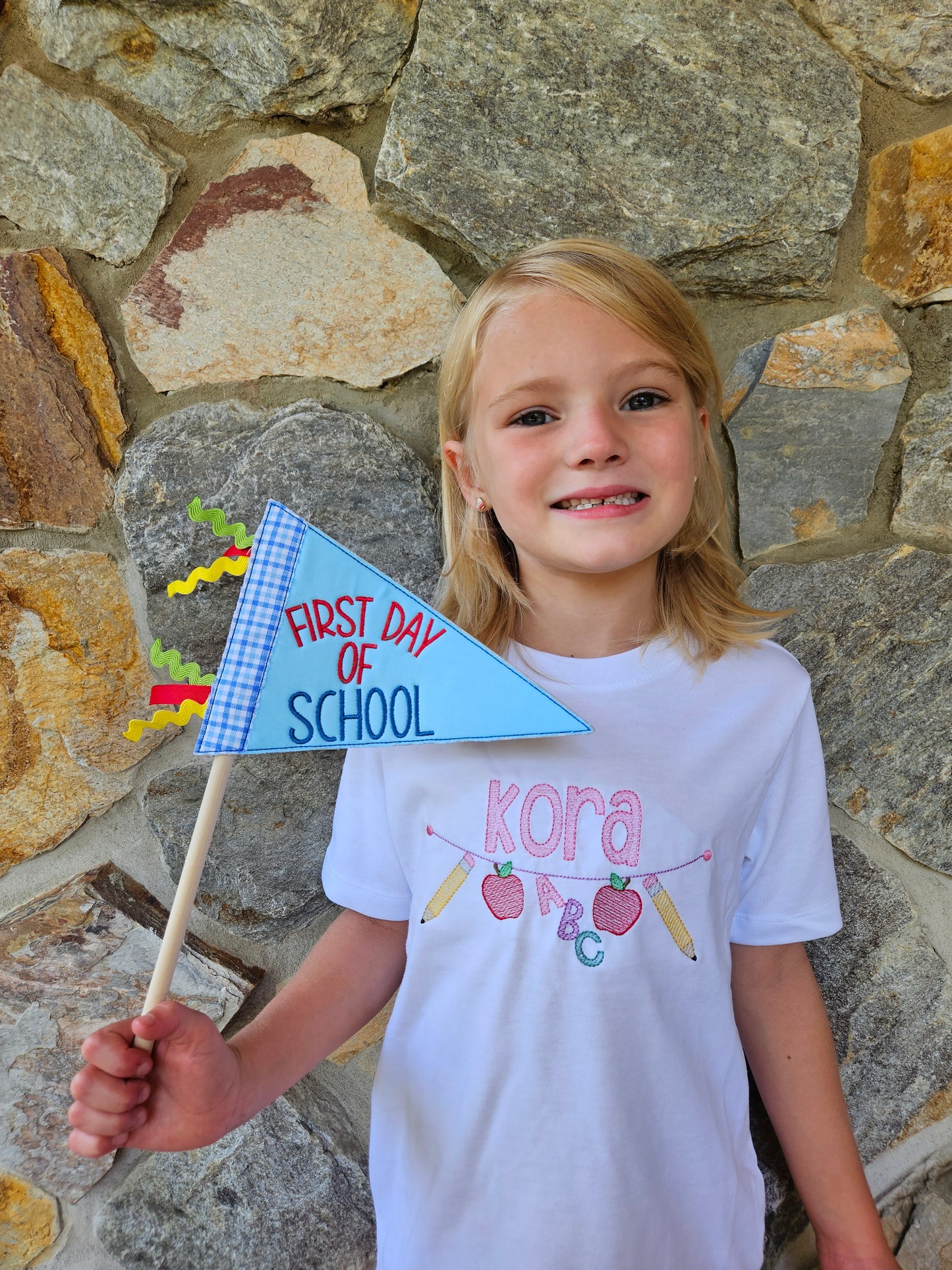 First Day of School Penant Flag
