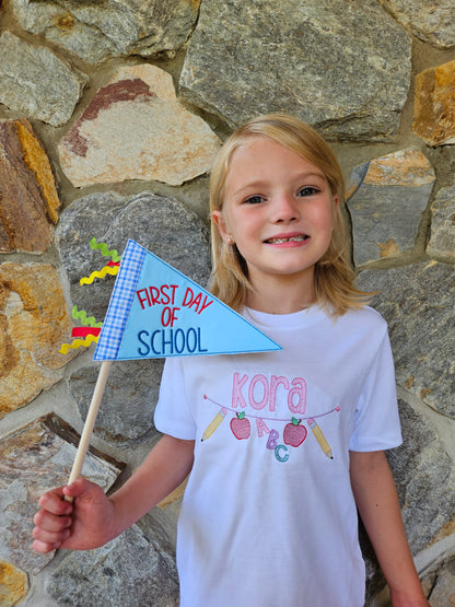 First Day of School Penant Flag