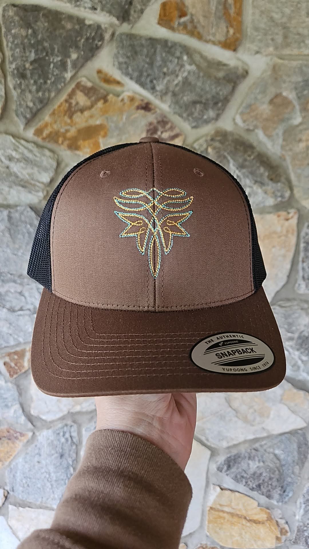 Western Scroll Boot Stitch Trucker Hat