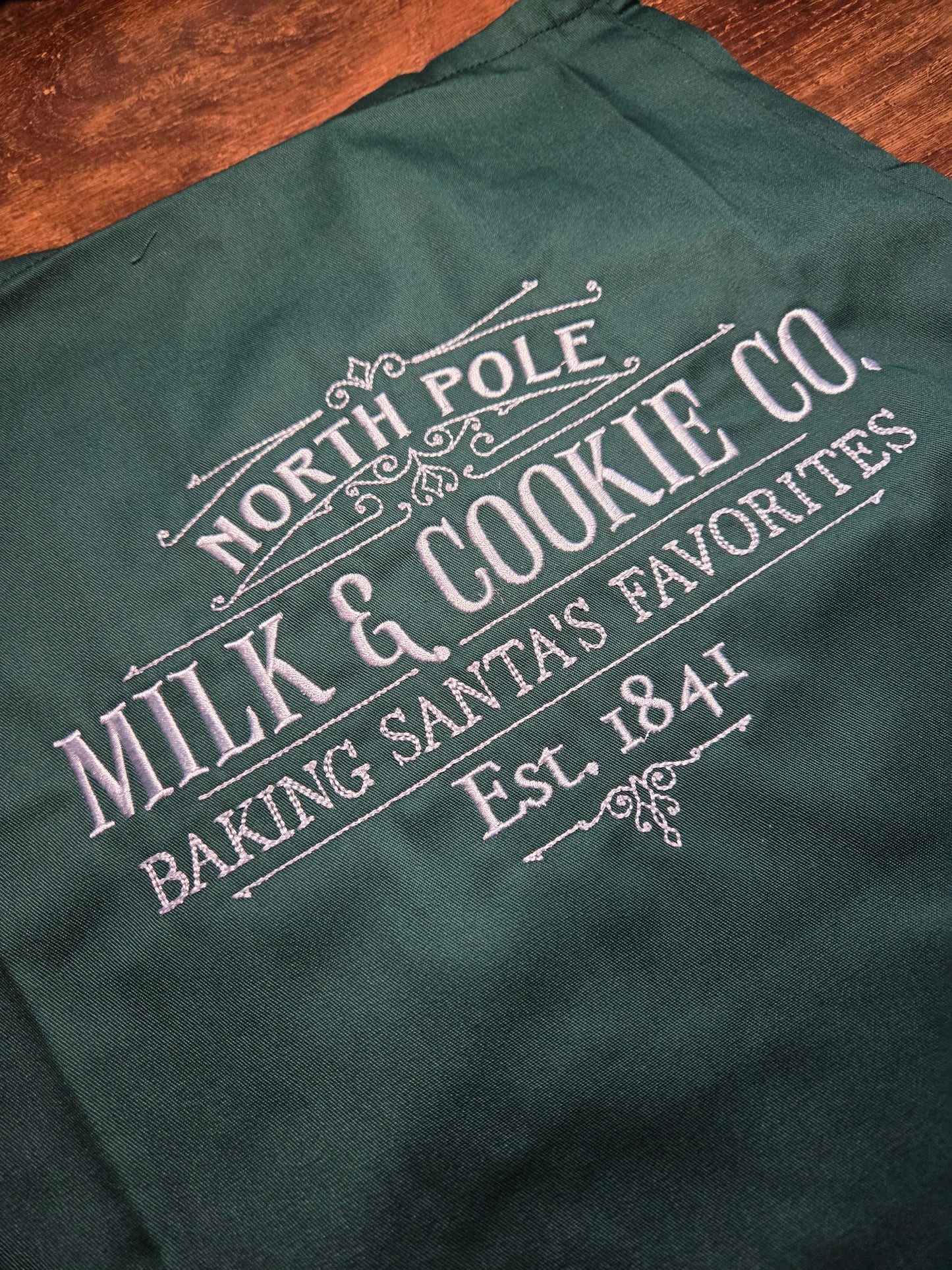 North Pole Milk & Cookie Co. Christmas Apron