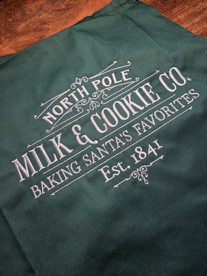 North Pole Milk & Cookie Co. Christmas Apron
