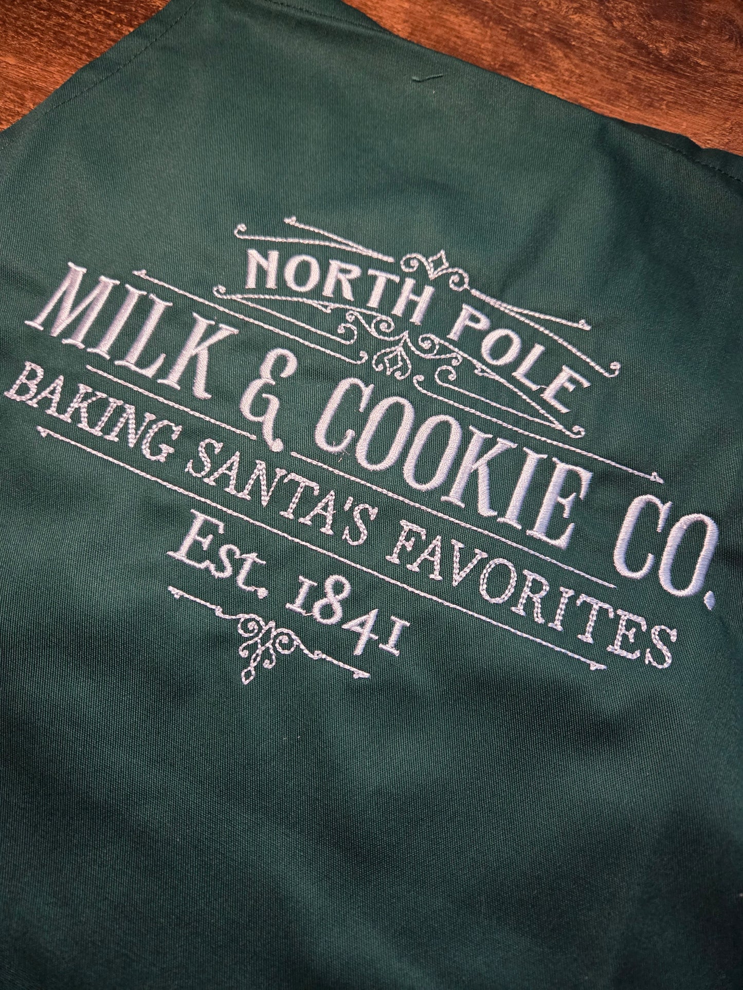 North Pole Milk & Cookie Co. Christmas Apron