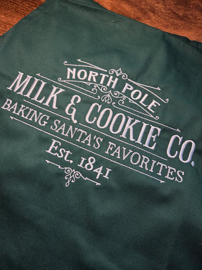 North Pole Milk & Cookie Co. Christmas Apron