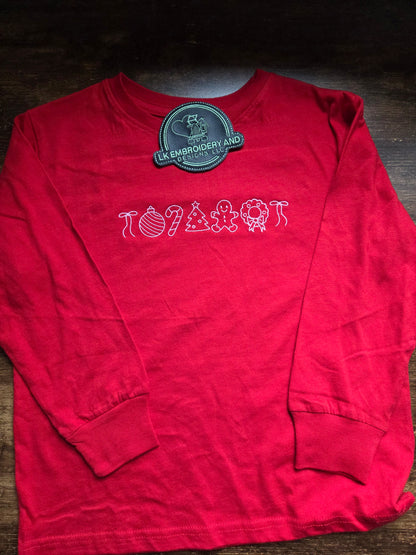Christmas Icon Toddler Long Sleeve Tshirt