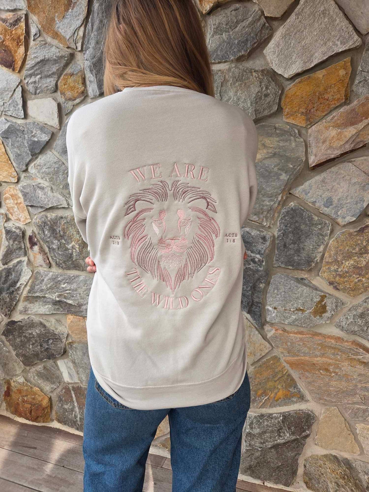 We Are The Wild Ones Women's Embroidered Crewneck Sweatshirt
