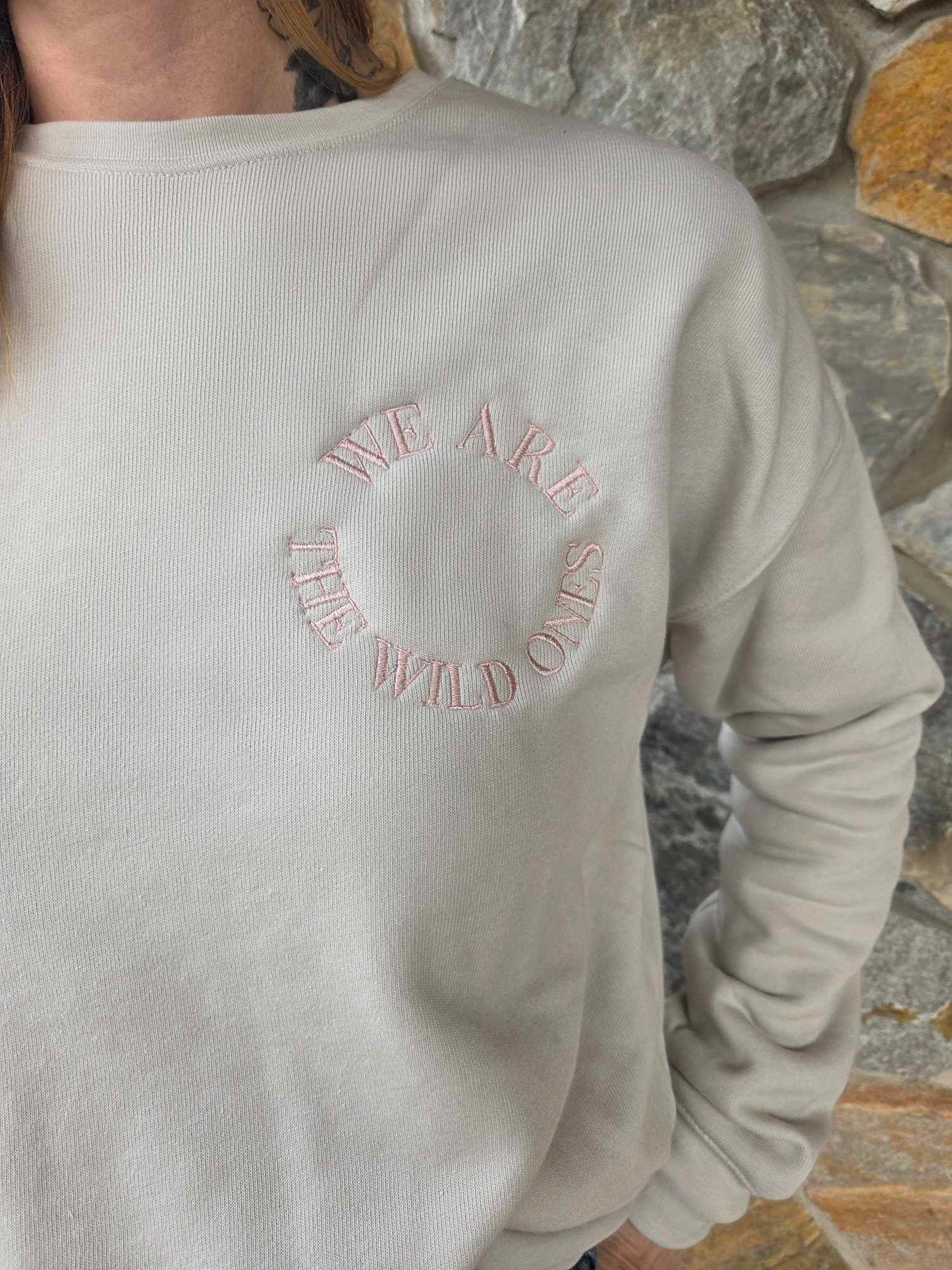 We Are The Wild Ones Women's Embroidered Crewneck Sweatshirt