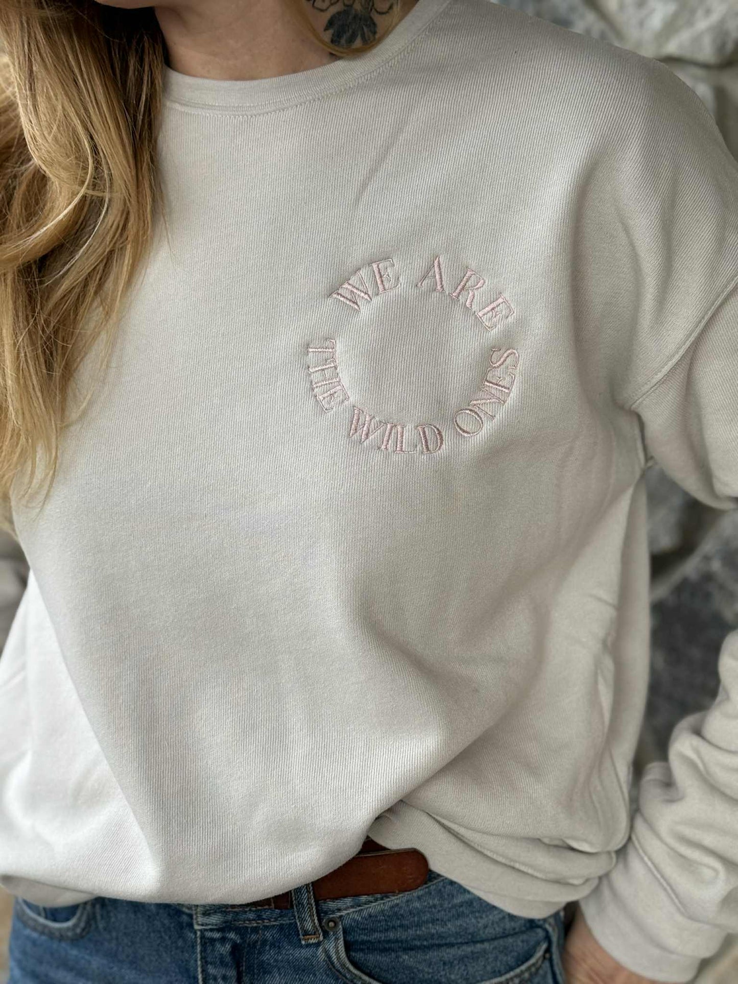 We Are The Wild Ones Women's Embroidered Crewneck Sweatshirt